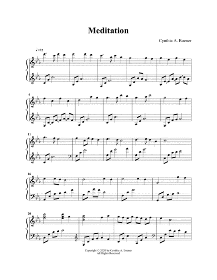 Meditation Harp scores gallery preview page 1