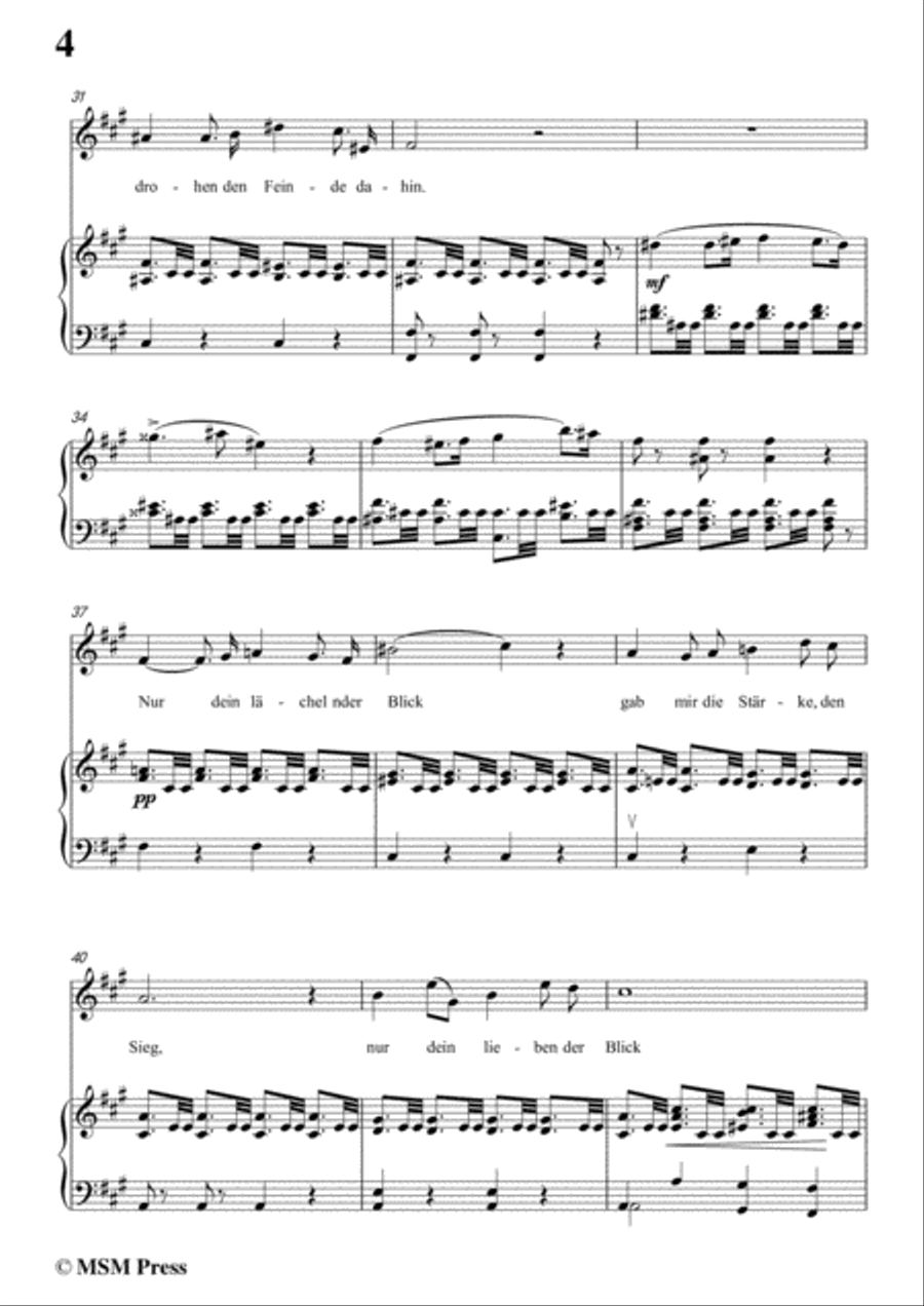Schubert-Tief im Getümmel der Schlacht,in f sharp minor,for Voice&Piano Voice scores gallery preview page 6