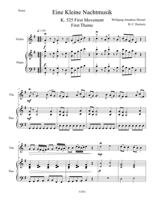 Eine Kleine Nachtmusik (A Little Night Music) for Violin Solo with Piano Accompaniment