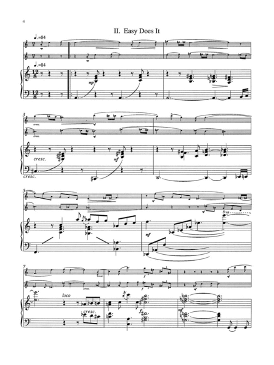 On the Light Side for Two Flutes and Piano Flute Duet scores gallery preview page 3