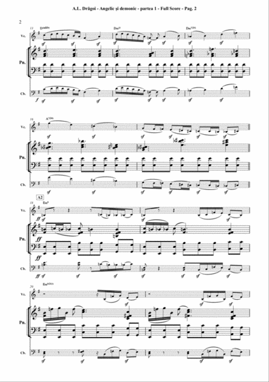 ANGELIC ŞI DEMONIC (Angelic and demonic) - musical fantasy in two parts for instrumental trio (cell 2-Part scores gallery preview page 2