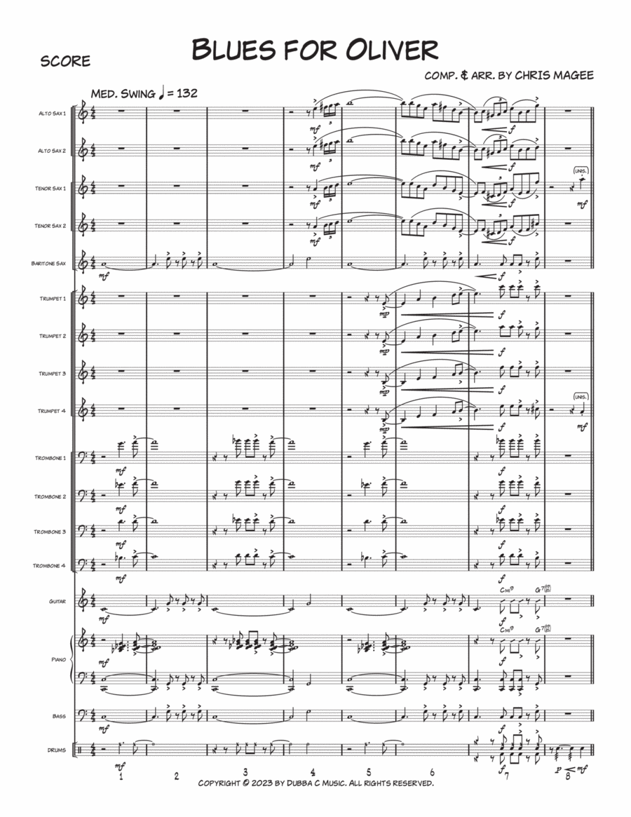 Blues for Oliver Blues for Oliver Jazz Ensemble scores gallery preview page 1