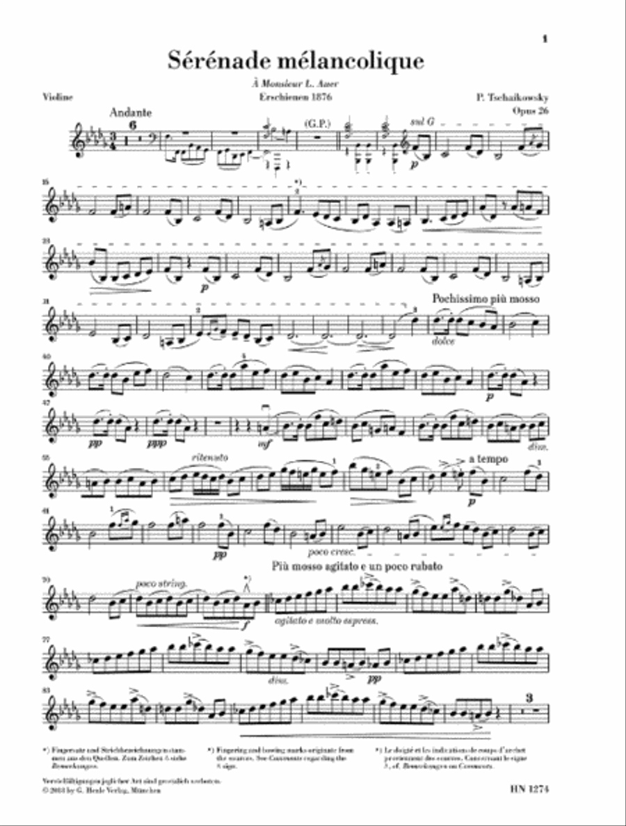 Sérénade Mélancolique, Op. 26 Violin Solo scores gallery preview page 5