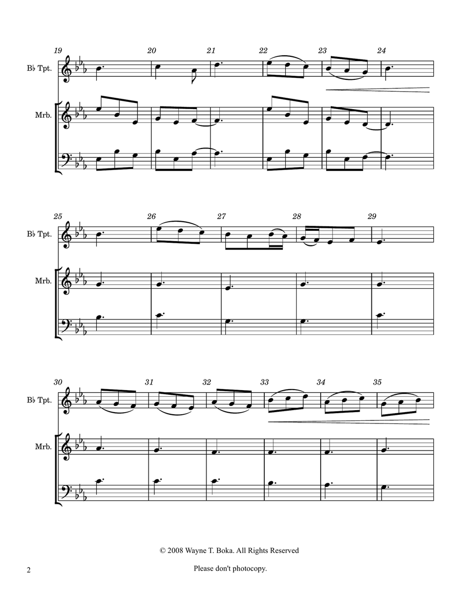 Tropical Adventure Trumpet Duet scores gallery preview page 2