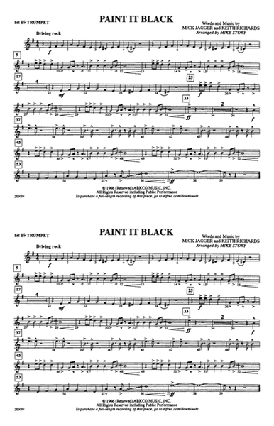 Paint It, Black: 1st B-flat Trumpet