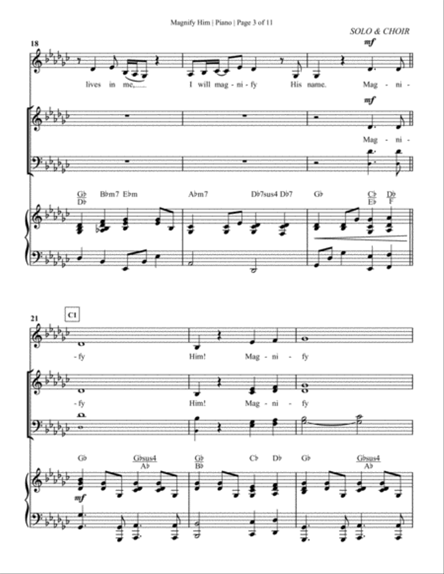 Magnify Him 4-Part scores gallery preview page 4