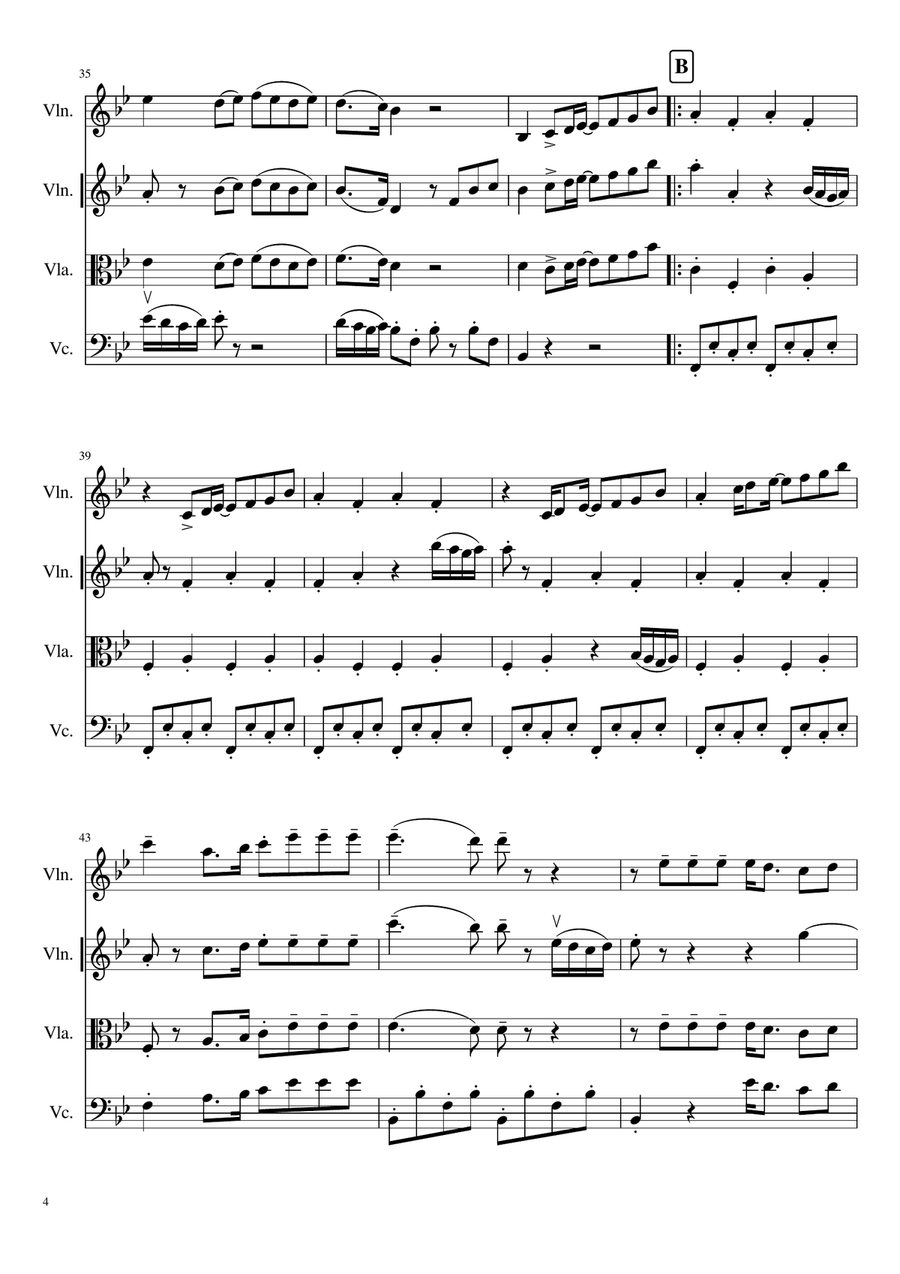 She's A Rainbow String Quartet scores gallery preview page 4