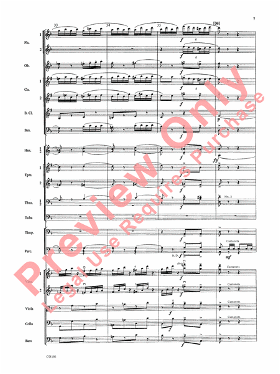 Bacchanale from Samson & Delilah (Score Only) Full Orchestra scores gallery preview page 10