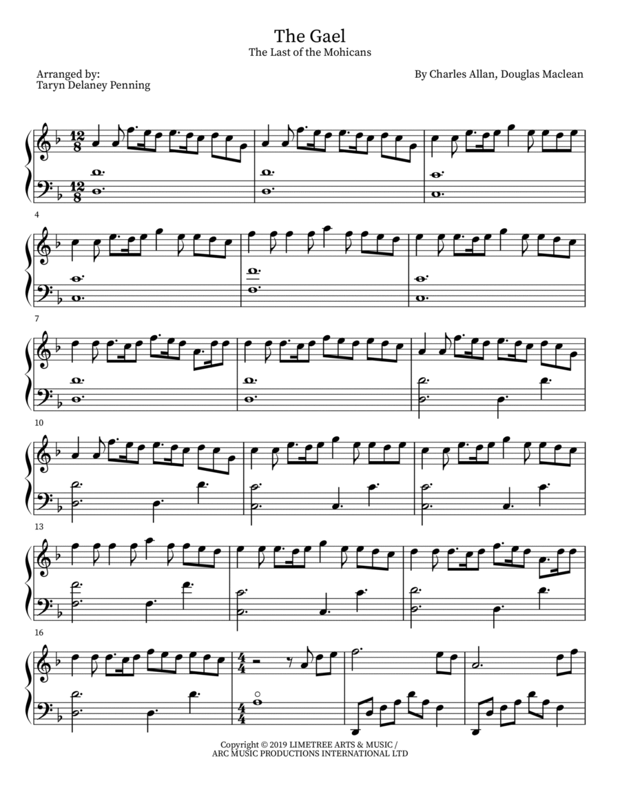 The Gael Celtic Harp scores gallery preview page 1