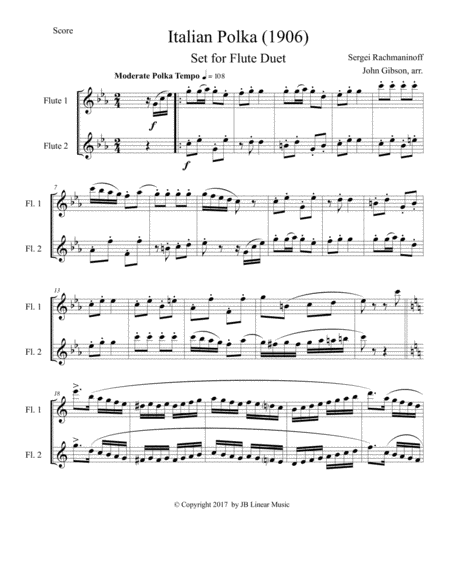 Italian Polka set for Flute Duet image number null