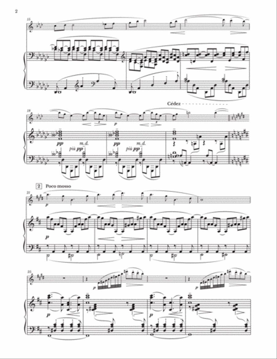 Debussy - Première rhapsodie (piano part) Clarinet Solo scores gallery preview page 2