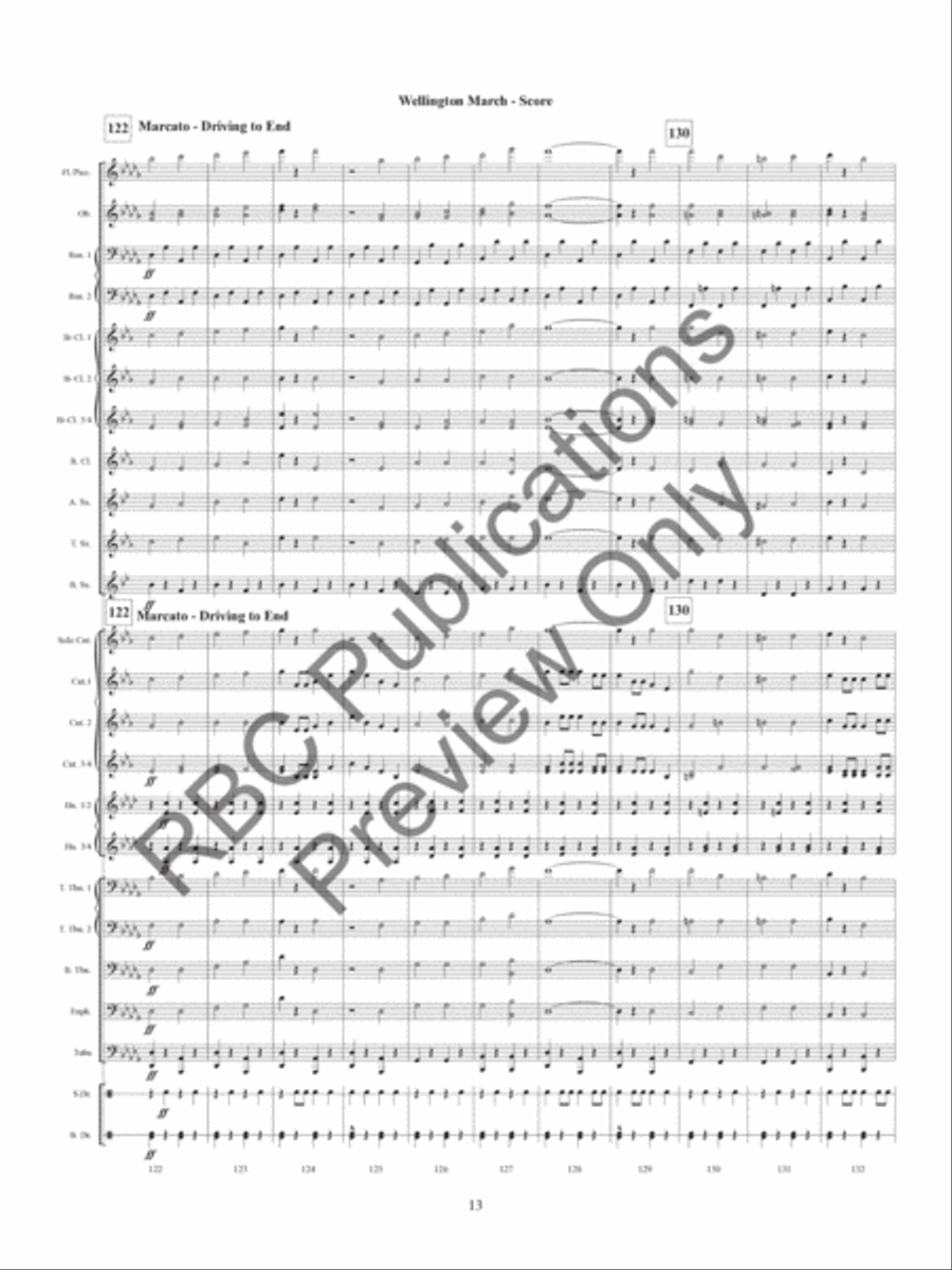 Wellington March Concert Band scores gallery preview page 15