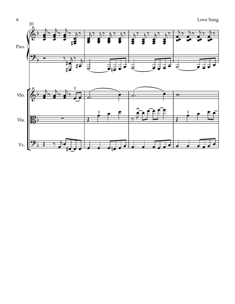 Love Song Piano Quartet scores gallery preview page 6
