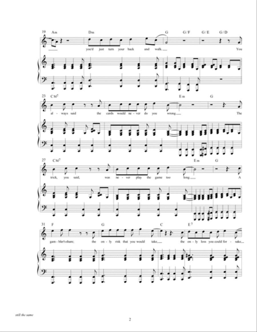 Still The Same Piano, Vocal, Guitar scores gallery preview page 4