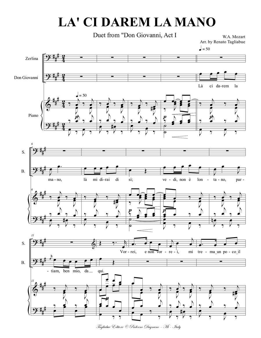LA' CI DAREM LA MANO - From 