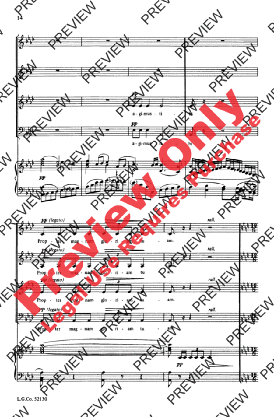 Gloria (from Messa di Gloria) 4-Part scores gallery preview page 15
