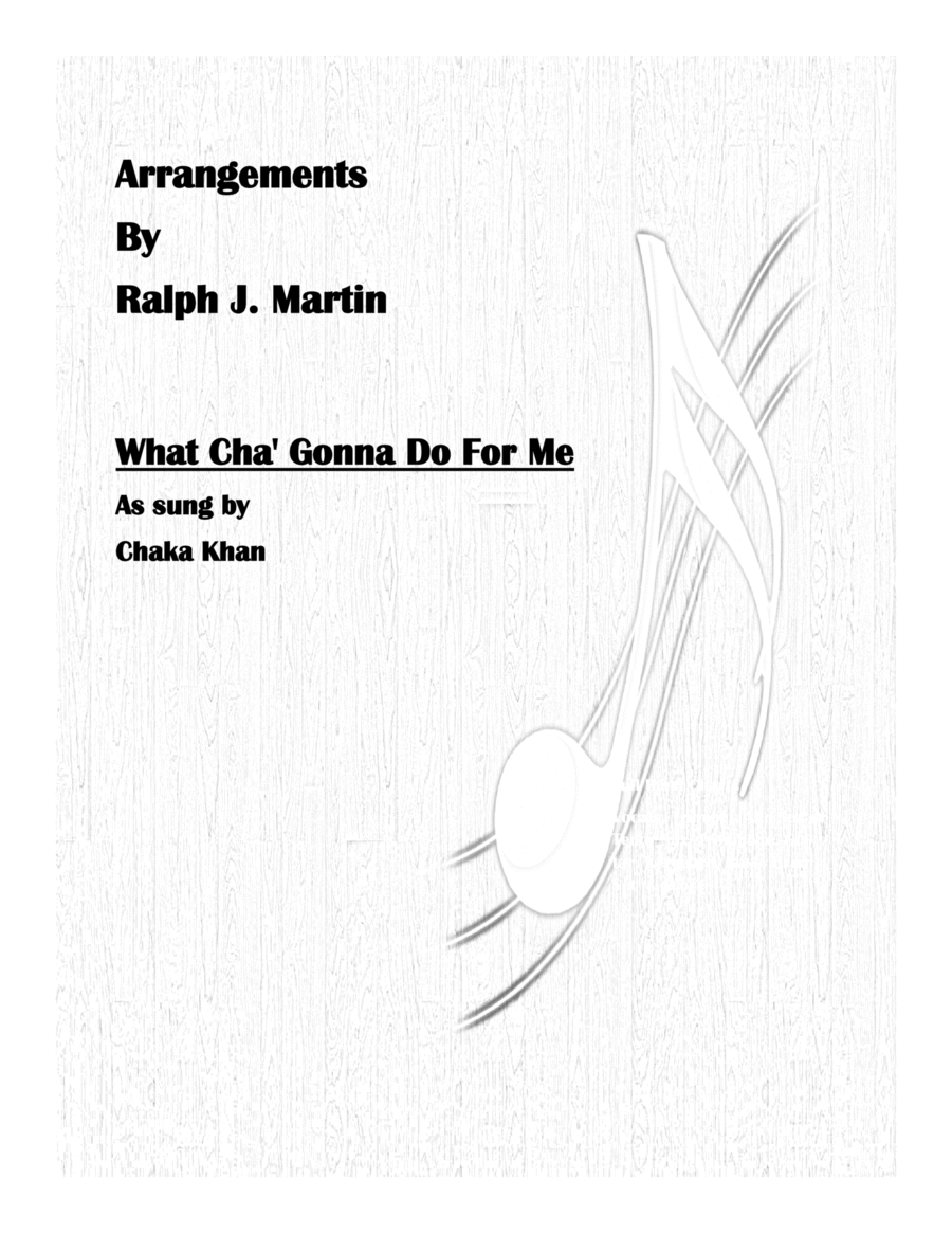What Cha' Gonna Do For Me Jazz Ensemble scores gallery preview page 1