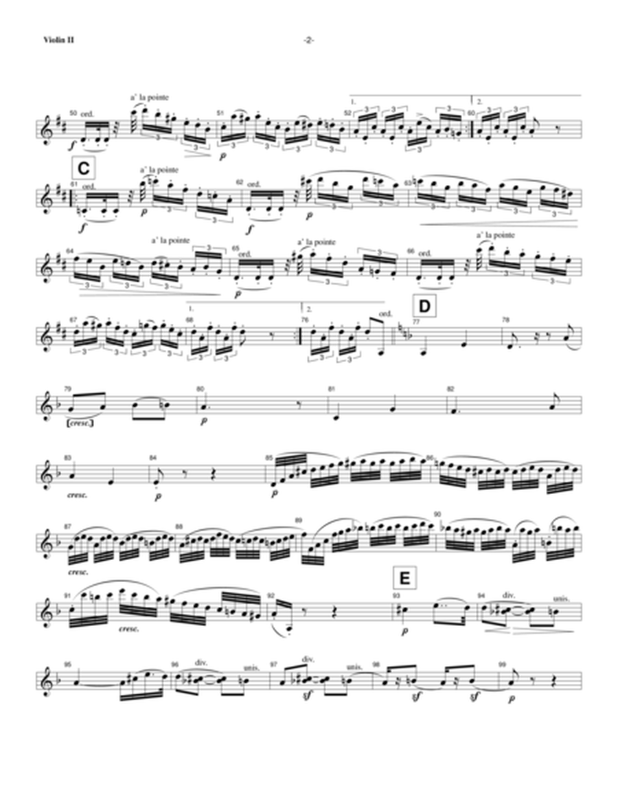 Andante from Piano Sonata 15 arranged for string orchestra Violin 2 part