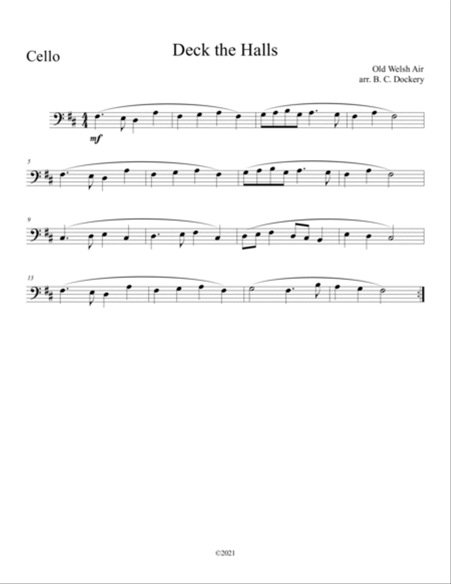 10 Christmas Duets for Violin and Cello with Piano Accompaniment (Vol. 2) Piano Trio scores gallery preview page 6