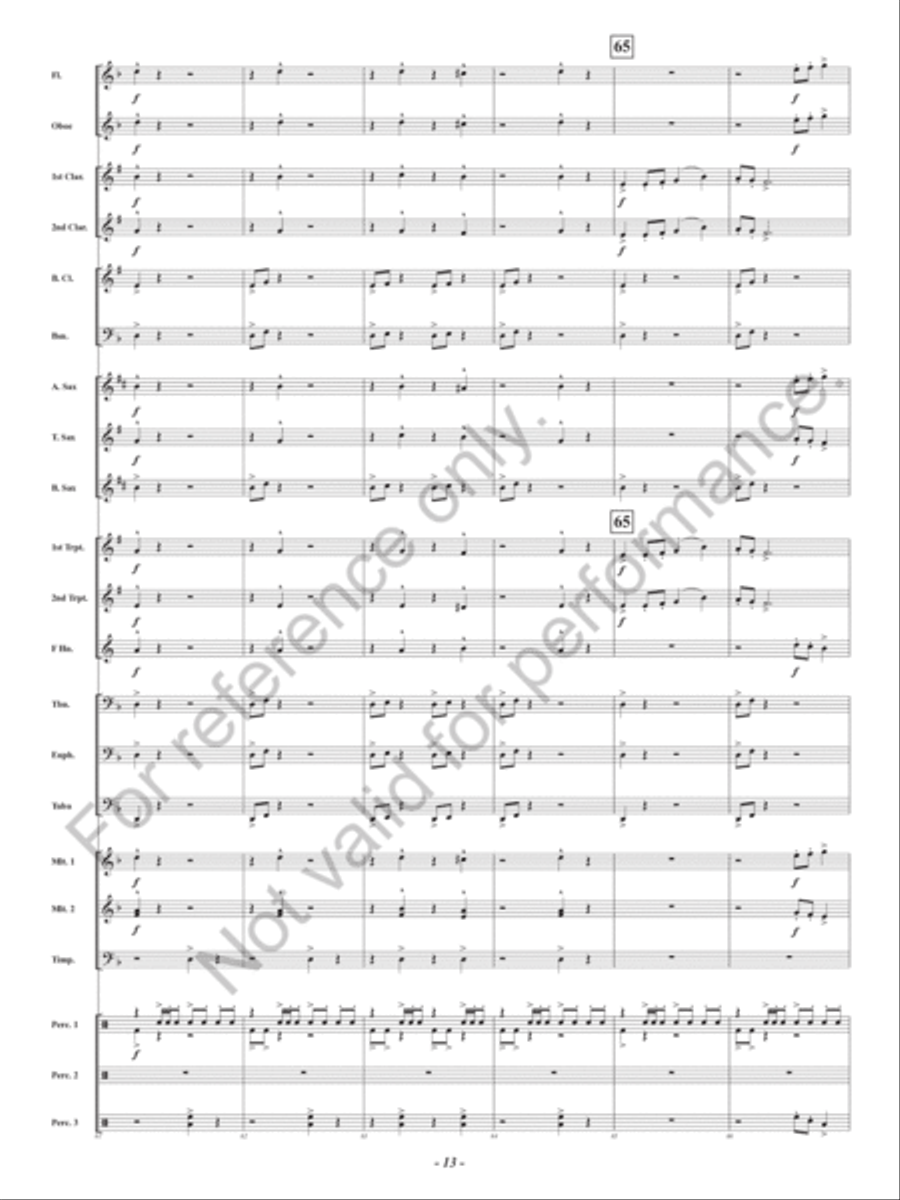 Dragonflight at Dawn Concert Band scores gallery preview page 14