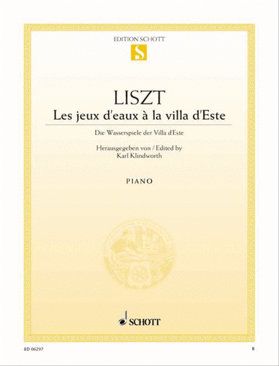 Les jeux d'eaux à la villa d'Este Piano Solo scores gallery preview page 1