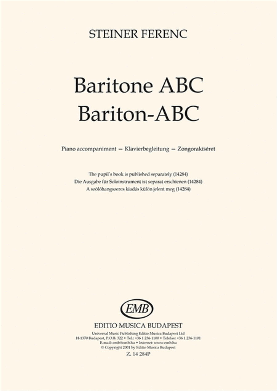 Baritone ABC Baritone ABC Baritone Voice scores gallery preview page 1
