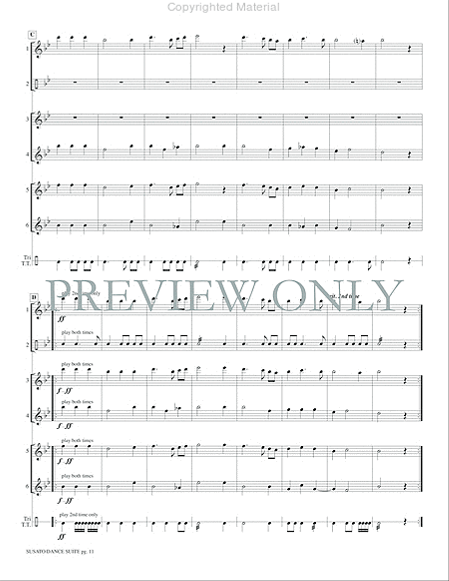 Susato Dance Suite (from Danserye) (1551) Small Ensemble scores gallery preview page 13