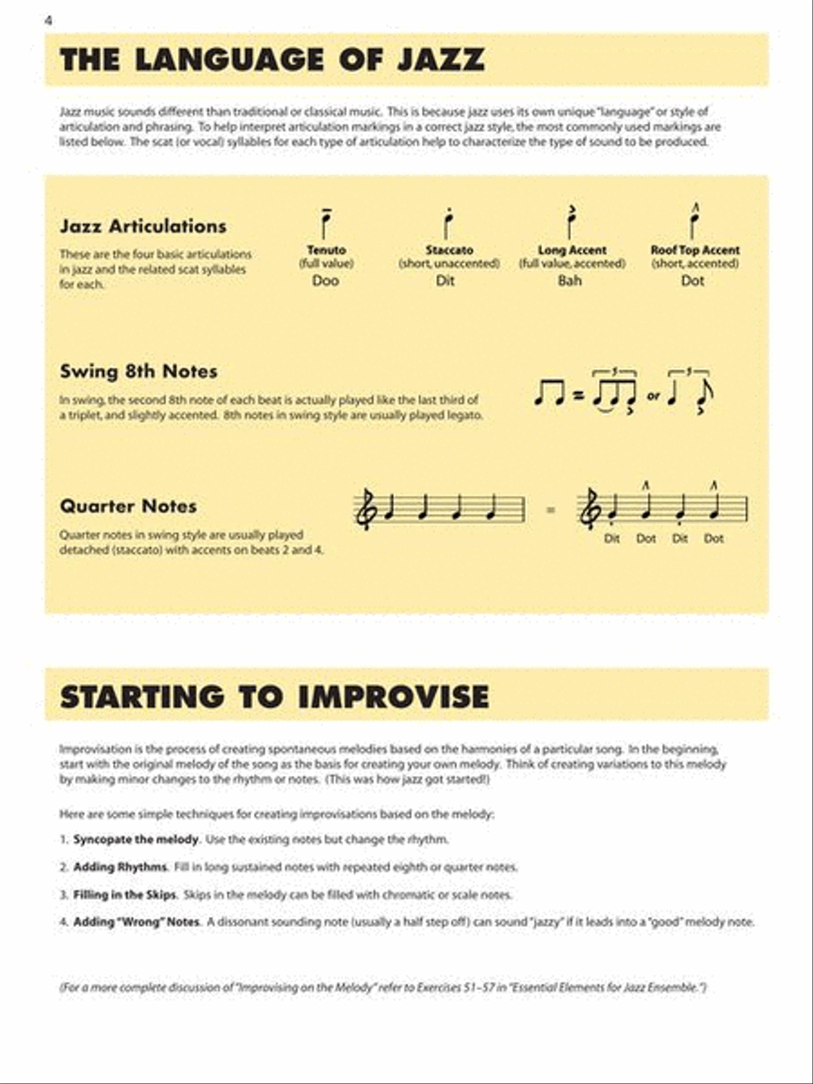 Essential Elements Jazz Play-Along – Jazz Standards Jazz Ensemble scores gallery preview page 4
