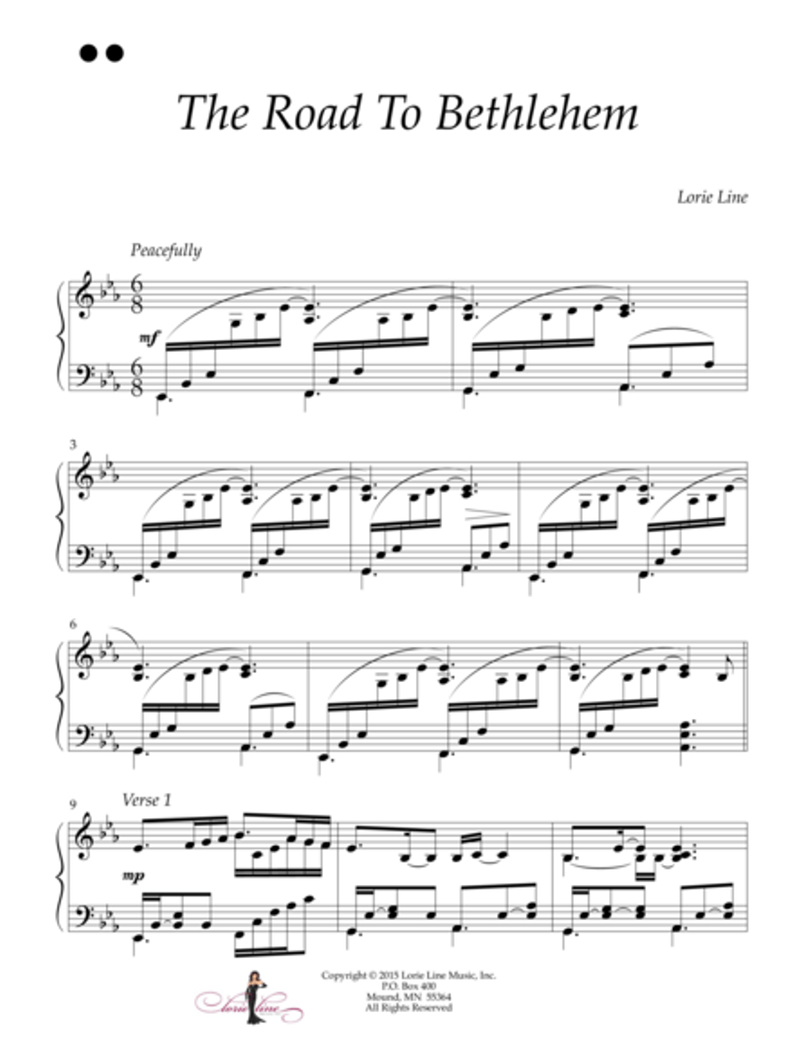 The Road To Bethlehem Piano Solo scores gallery preview page 1