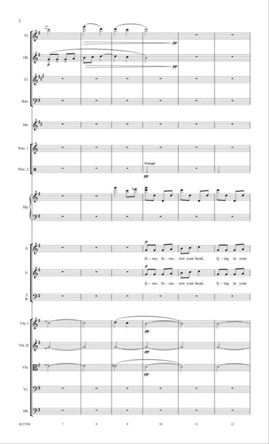 Jesus, Jesus, Rest Your Head - Chamber Orchestra Score and Parts Choir scores gallery preview page 3