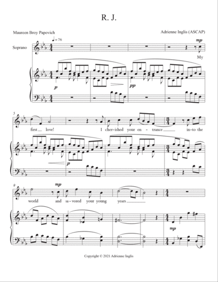 Most Importantly, Loves, a song cycle for soprano and piano Voice Solo scores gallery preview page 4
