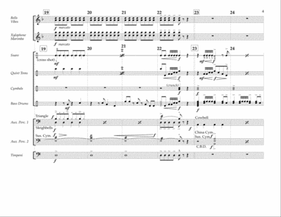 My Songs Know What You Did in the Dark (Light 'Em Up) - Percussion Score Marching Band scores gallery preview page 4