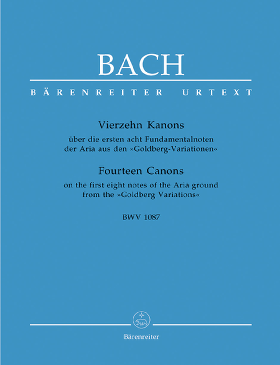 Vierzehn Kanons ueber die ersten acht Fundamentalnoten der Aria aus den "Goldberg-Variationen" BWV 1087