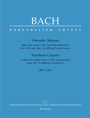 Book cover for Vierzehn Kanons ueber die ersten acht Fundamentalnoten der Aria aus den "Goldberg-Variationen" BWV 1087