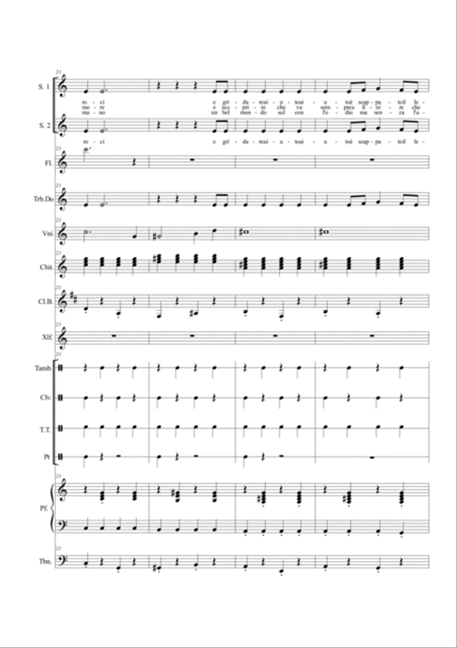 Vengo anch'io Full Orchestra scores gallery preview page 6