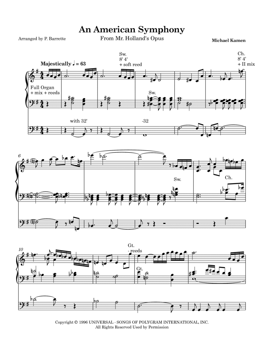 An American Symphony Organ Solo scores gallery preview page 1