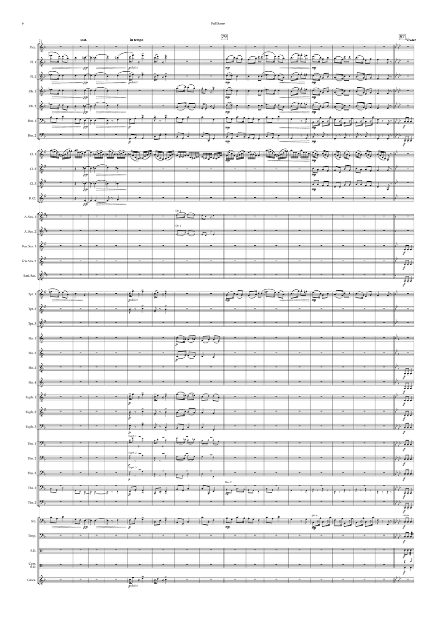 Hungarian Dance No.17 Concert Band scores gallery preview page 6