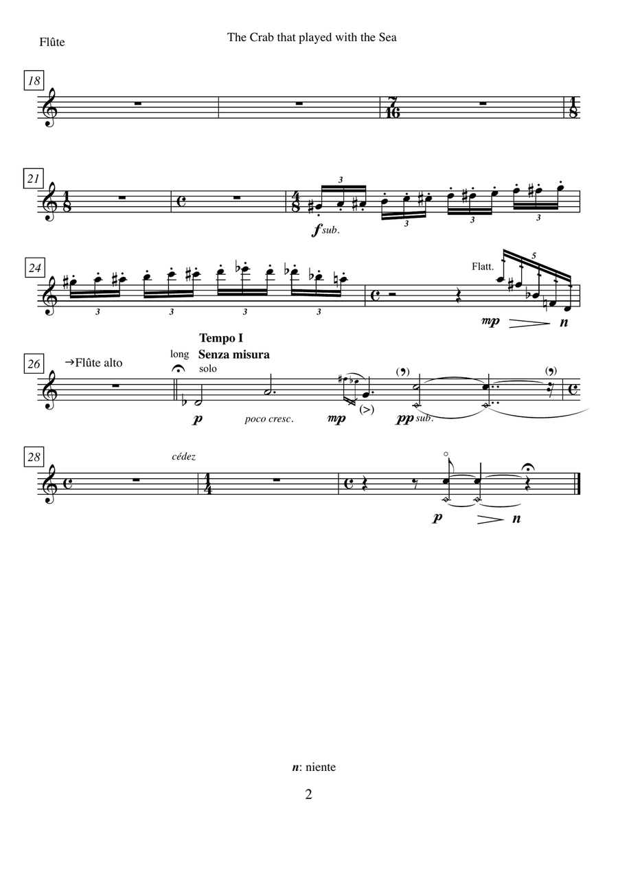 Just so Pieces - The Crab that Played with the Sea, Op.18a - set of parts Large Ensemble scores gallery preview page 4