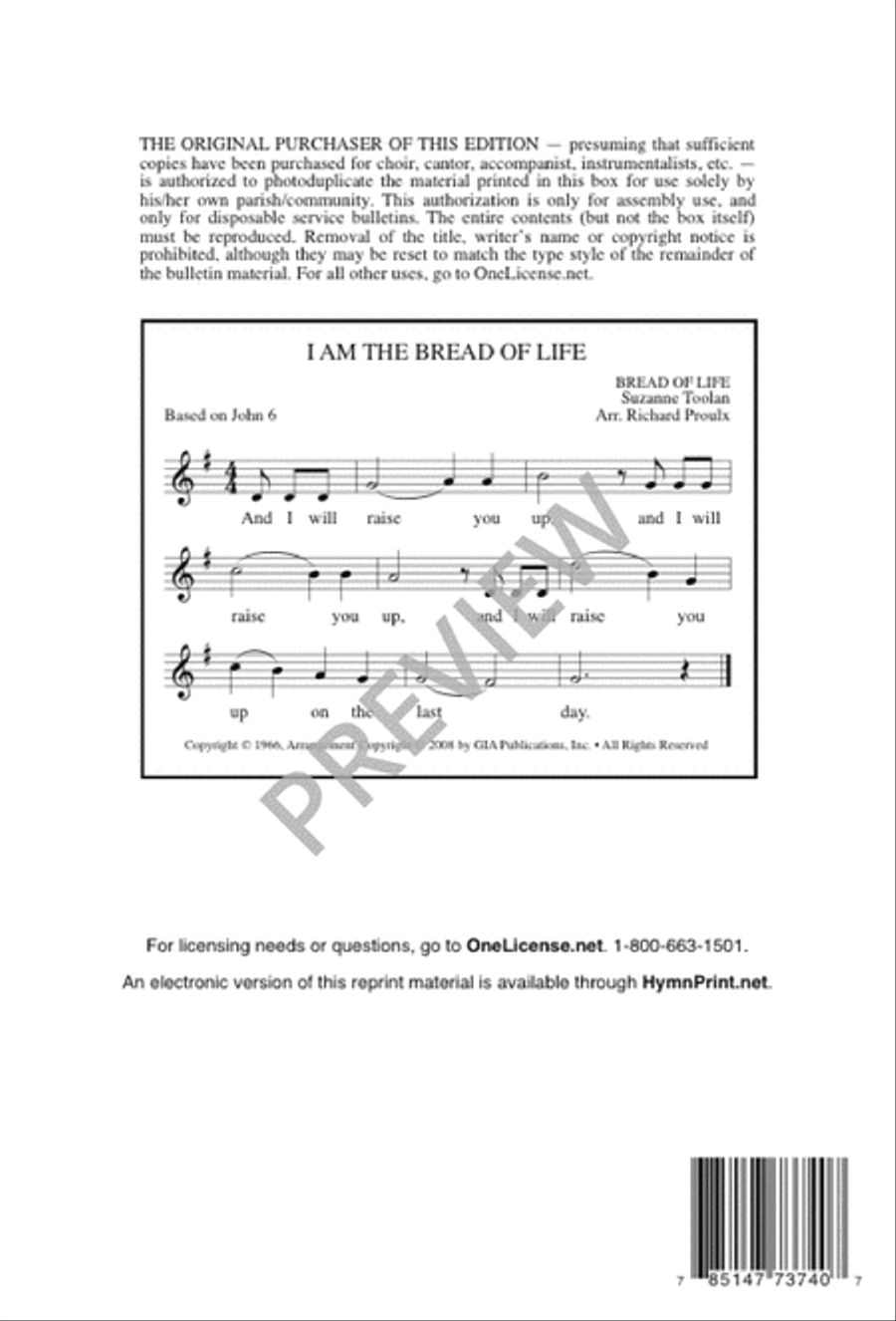 I Am the Bread of Life 4-Part scores gallery preview page 11