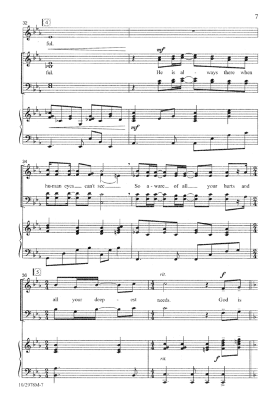 God Is Faithful 4-Part scores gallery preview page 8