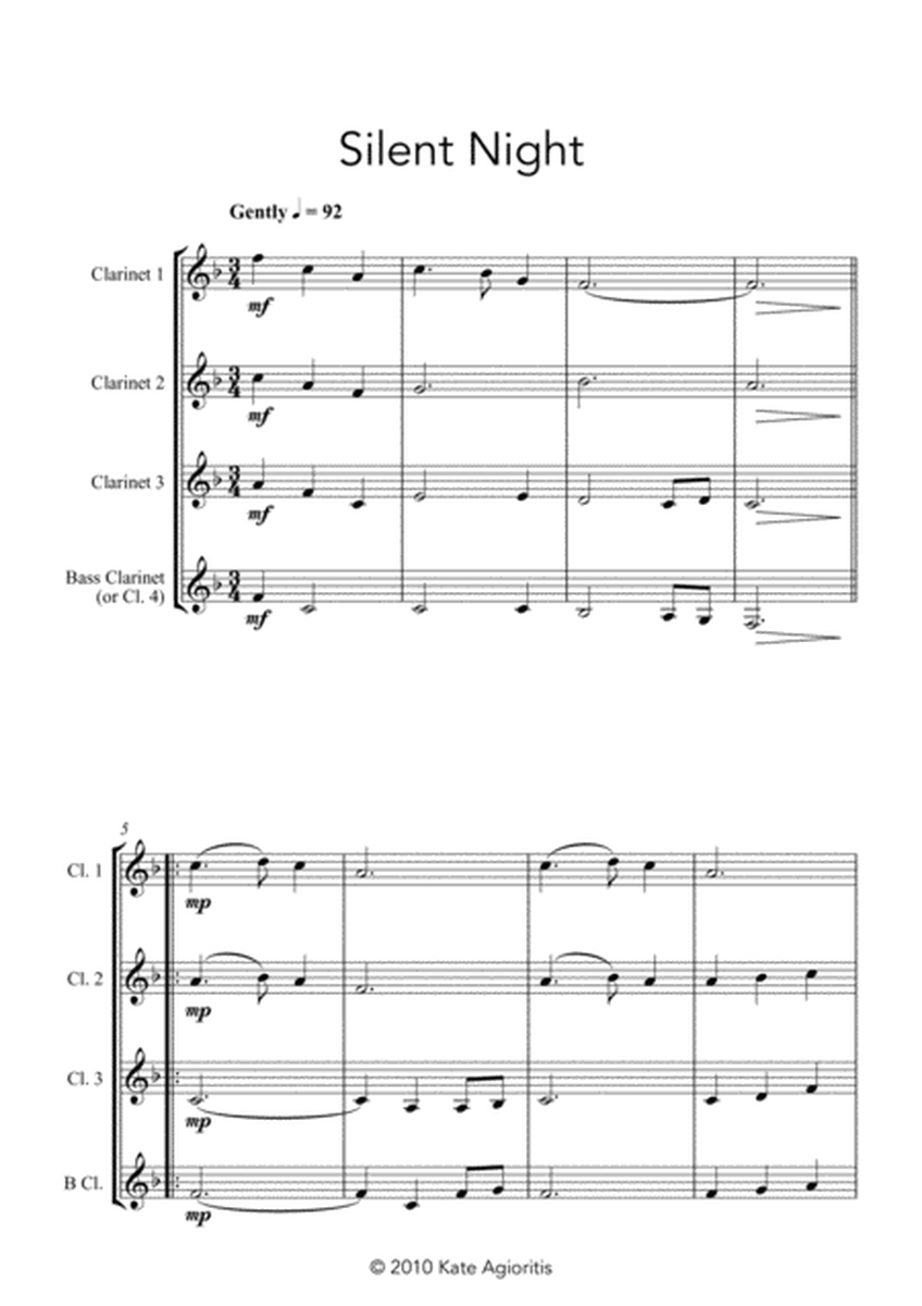 Silent Night - Clarinet Quartet image number null