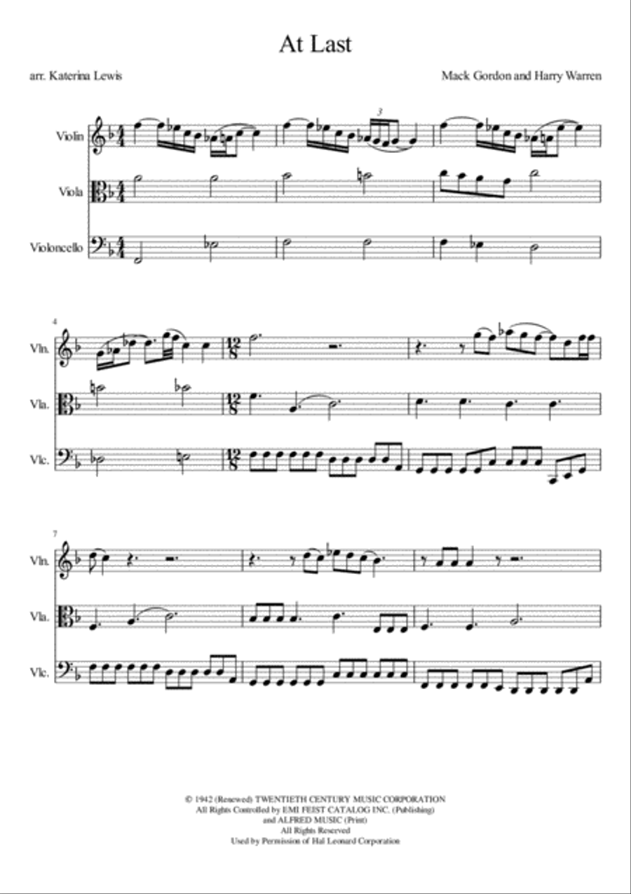 At Last String Trio scores gallery preview page 1