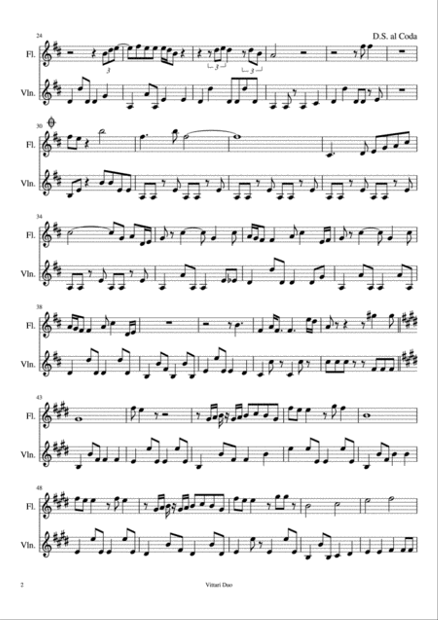 My Girl Flute scores gallery preview page 2