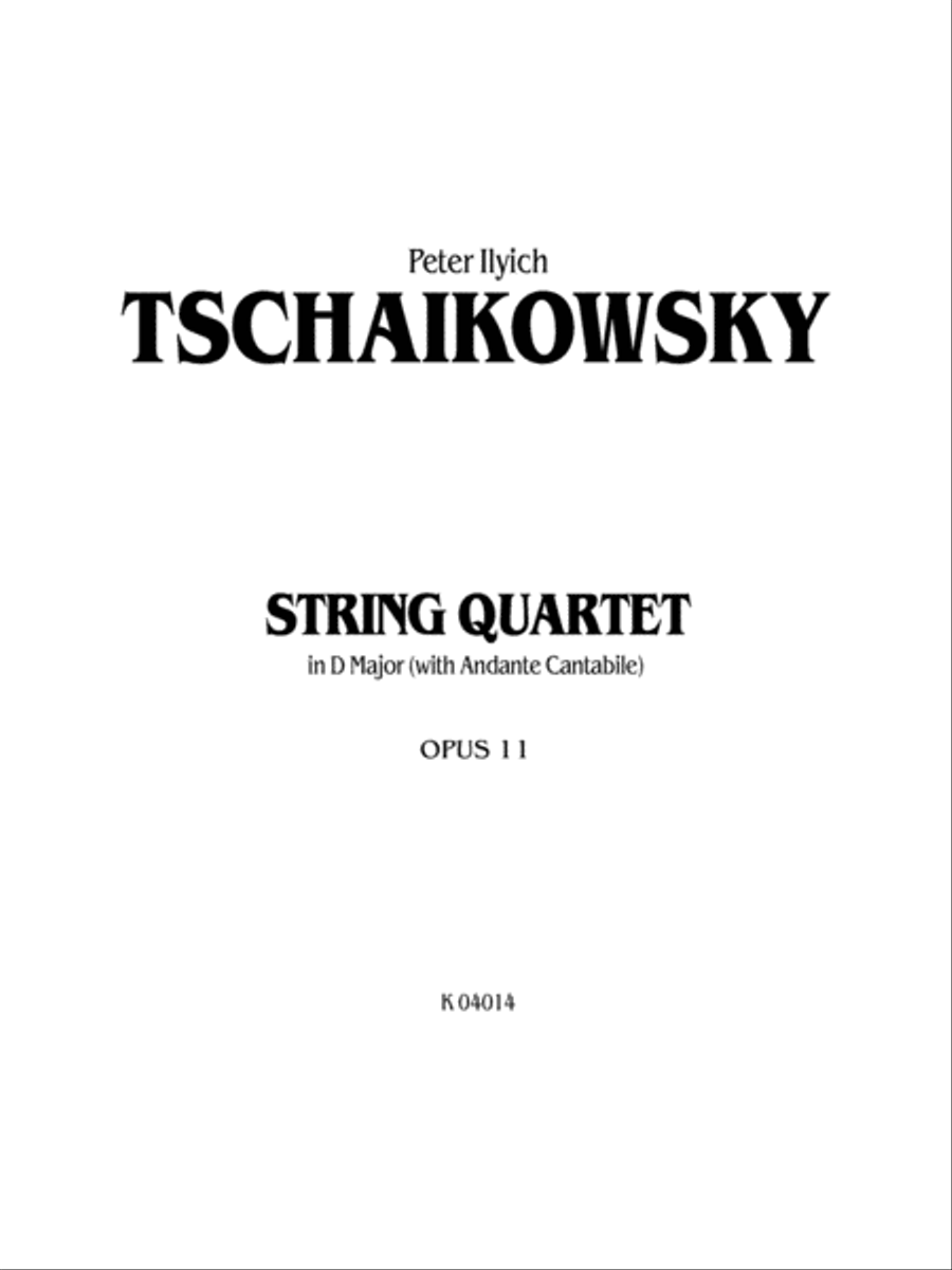String Quartet in D Major, Op. 11 String Quartet scores gallery preview page 2