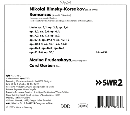 Nikolai Rimsky-Korsakov: Romances