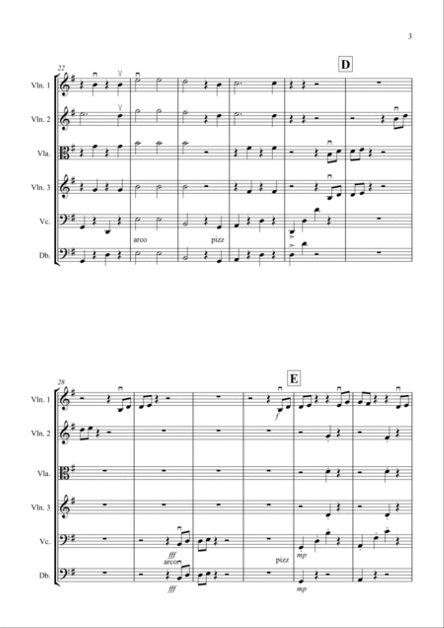 Dance of the Hours for String Orchestra String Orchestra scores gallery preview page 3
