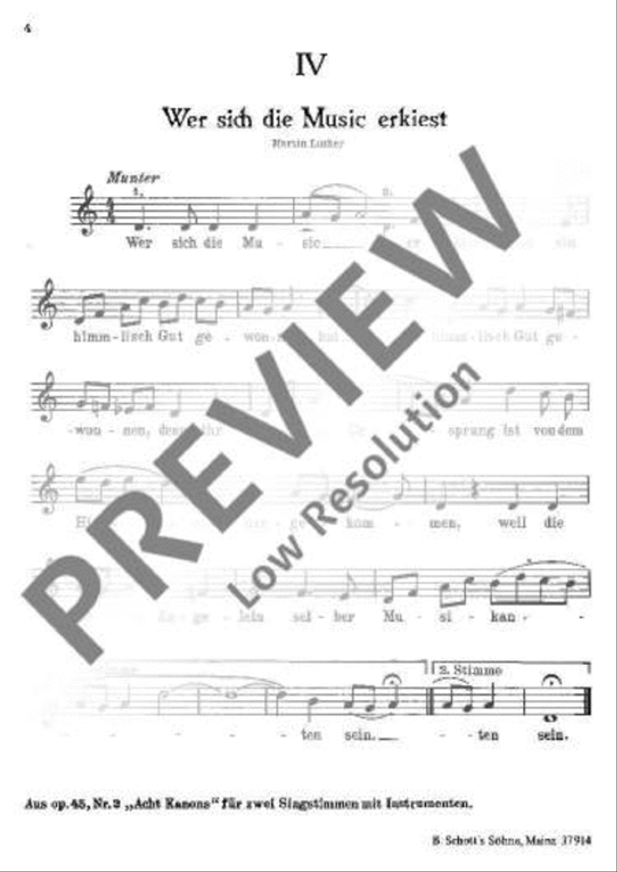 Vier Kanons Women's Choir scores gallery preview page 5