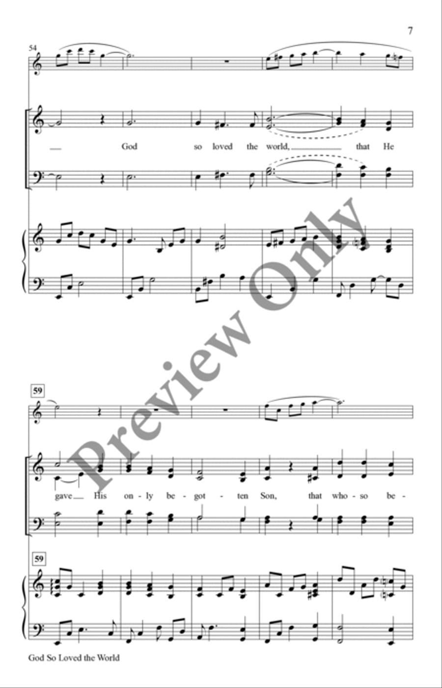 God So Loved the World God So Loved the World 4-Part scores gallery preview page 7