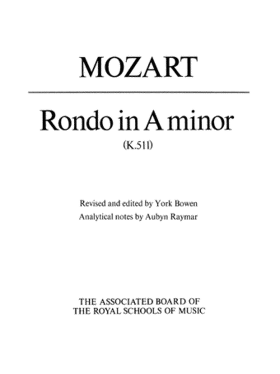 Rondo in A Minor K511
