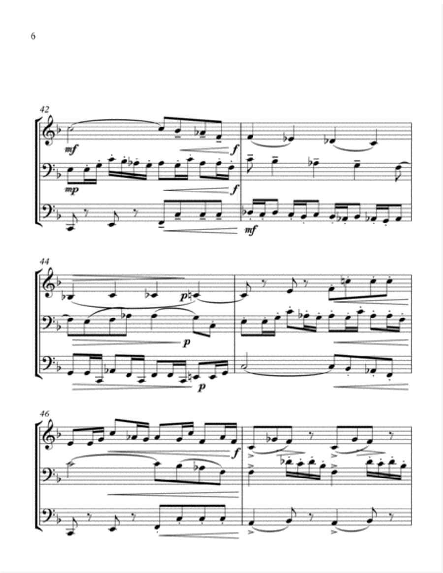 Terzetto Opus 74- Introduction by Antonin Dvořák Brass Ensemble scores gallery preview page 6